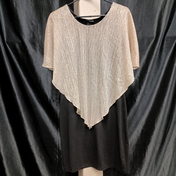 Enfocus Studio Black and Gold Asymmetrical Cocktail Dress - Picture 5 of 15